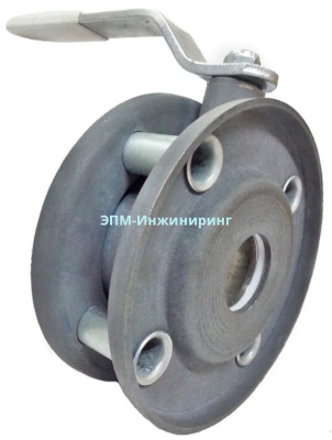 Шаровой стальной оцинкованный кран фланец/фланец СТРИЖ с рукояткой, LD Стриж 040.016.02.Zn, DN 40, PN 16, Полнопроходной